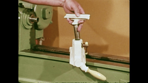 Safety Demonstration on the Wood Lathe (1970).mp4.3.gif