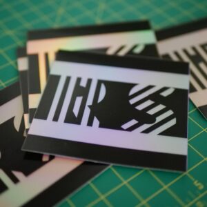 RetroStrange Lined Holographic Sticker
